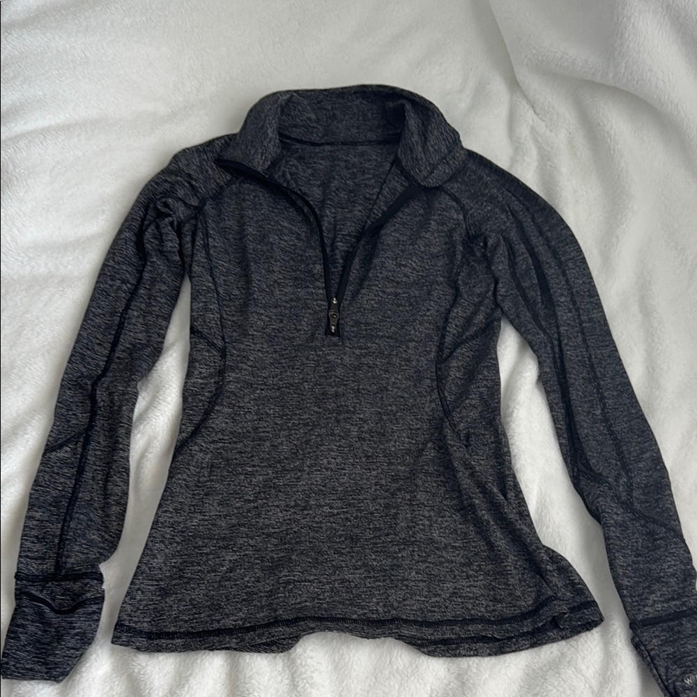 Lululemon Athletica Gray Fitted Polo Sweatshirt